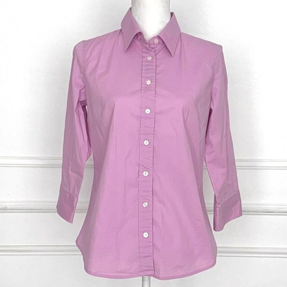 J.Crew Haberdashery Lavender Pink Button Down Shirt Women's Medium Stretch